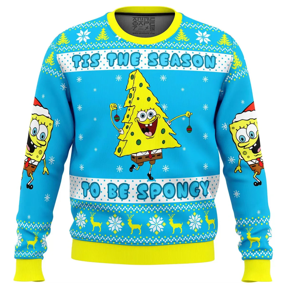 New SpongeBob SquarePants Nickelodeon Ugly Christmas Sweater Fashion Women's Men's Hoodie Cartoon Anime Couple Sports Shirt