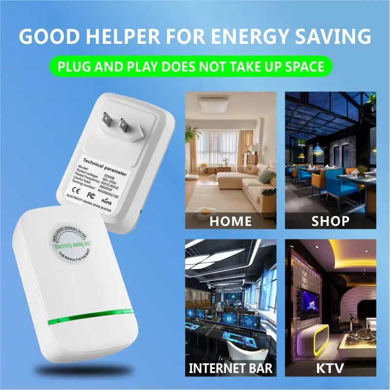 Green Energy-saving Electrical Socket Adapter Compatible with USA, Canada and Europe