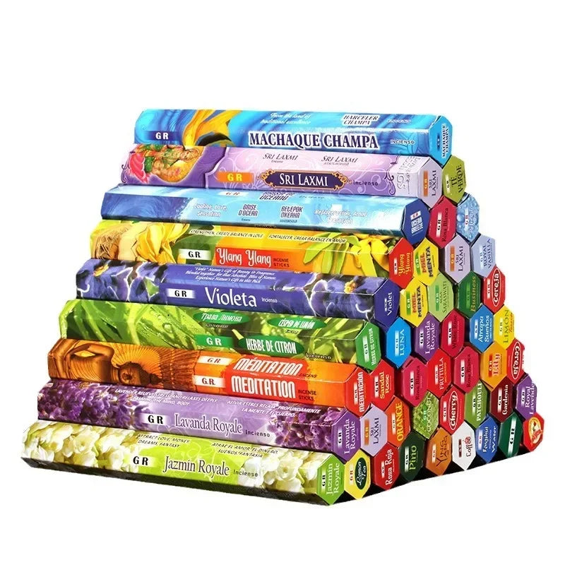 20 Sticks Indian Incense. Infused with White Sage, Lavender, and Sea Breeze scents