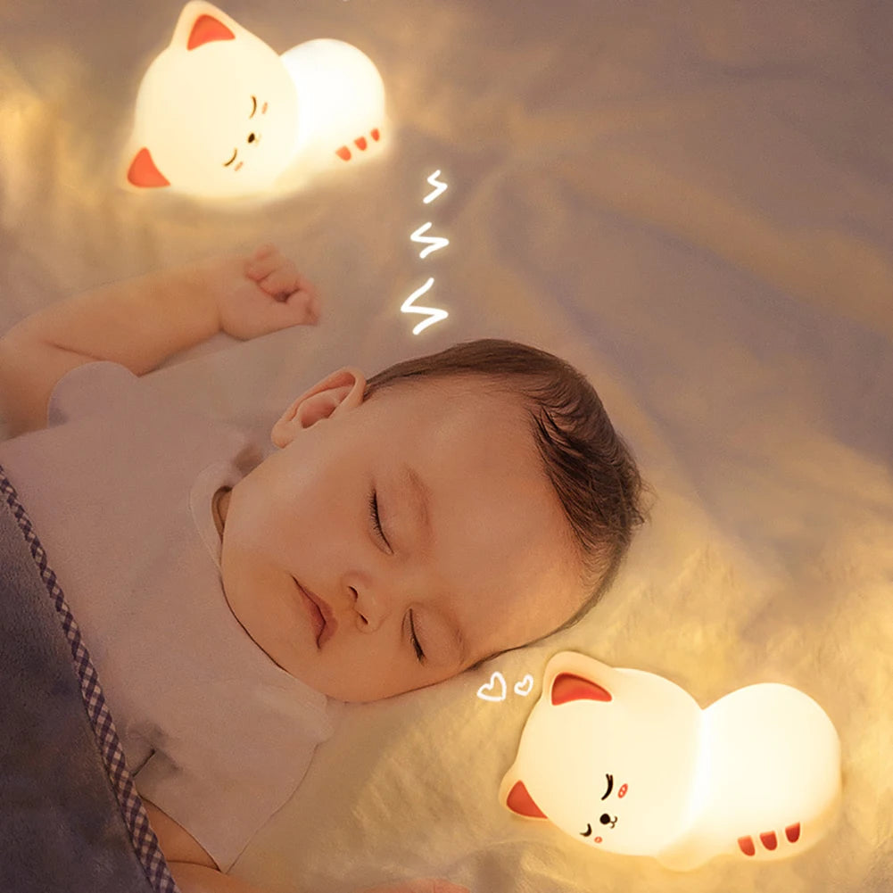 A peaceful night's sleep with our Soft Silicone LED Night Light