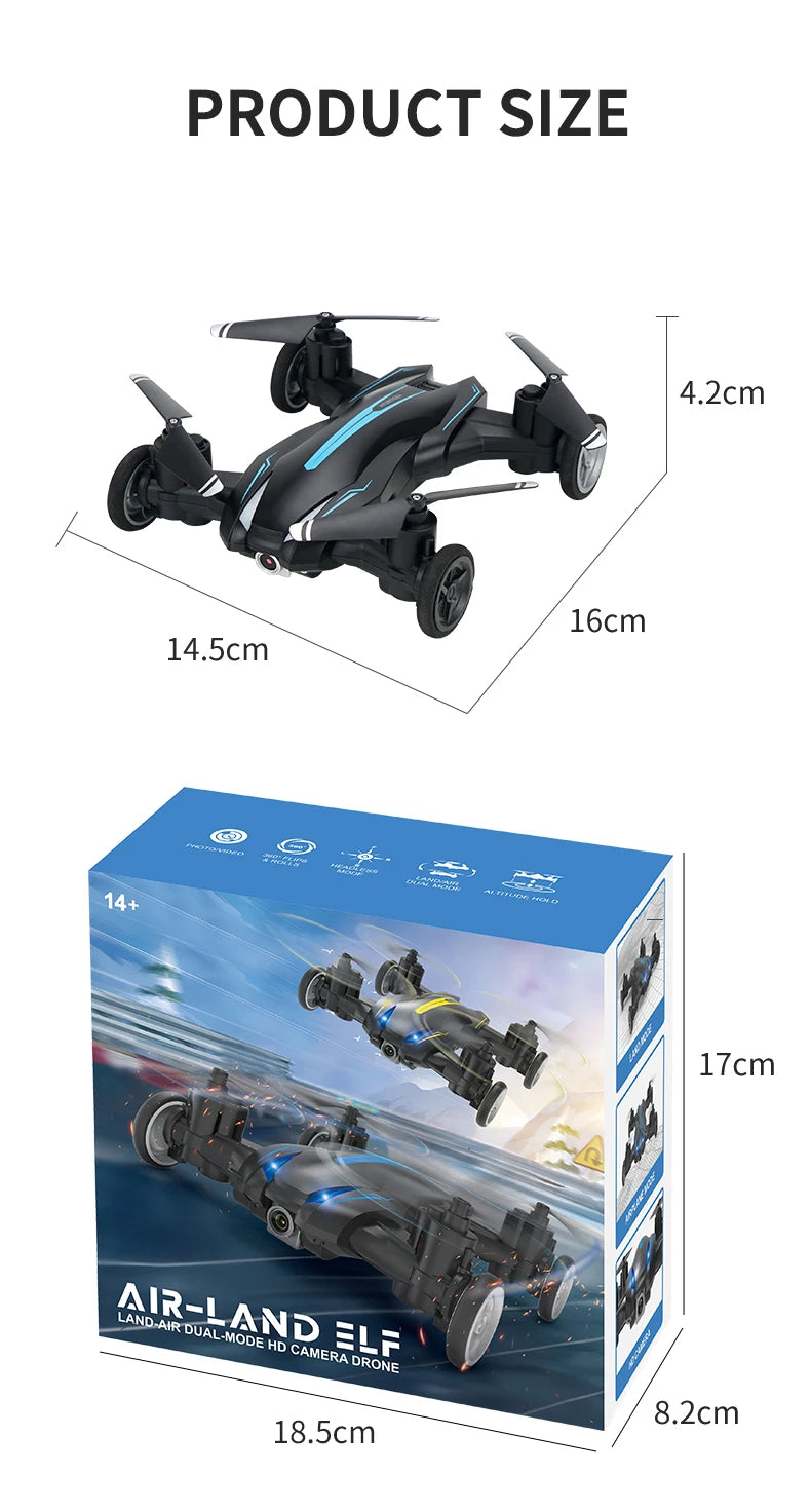 Mini Rc Car with Camera Land Air Dual Mode -Drone