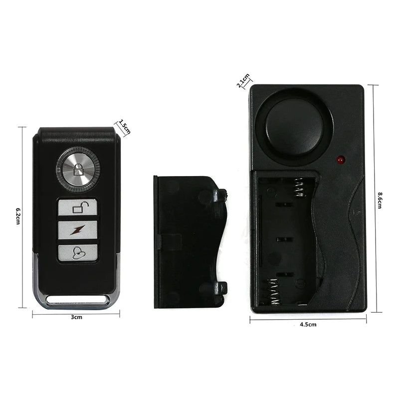 Wireless Bicycle Vibration Alarm IP55 Waterproof Motorcycle Alarm Remote Control Anti-theft Bike Detector Alarm System