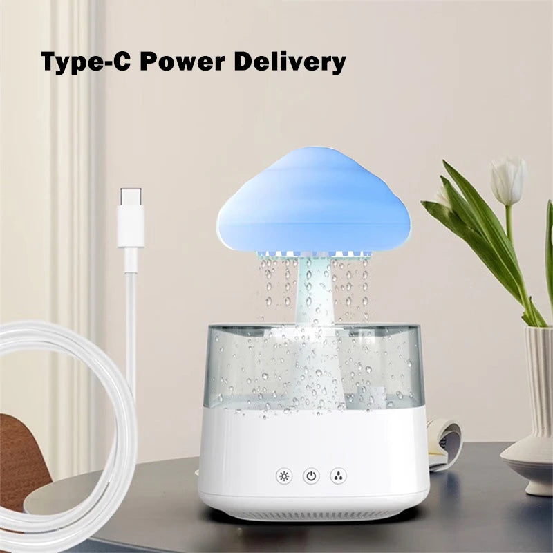 Creative Rain Cloud Humidifier Aromatherapy Machine - Oil Humidifier