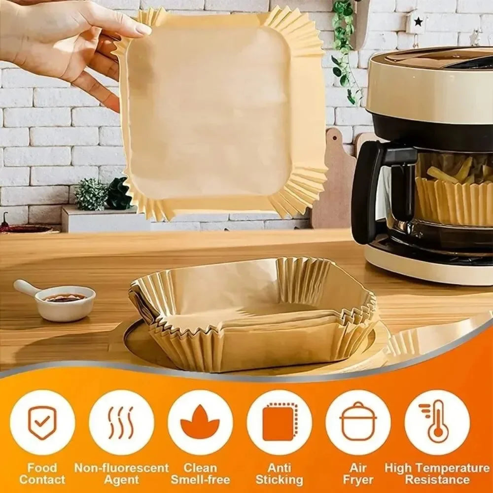 Air Fryer Kitchens Accessories Disposable Paper Kitchen Utensils Pastry Baking Supplies Accessory Gadgets Bakeware Dining Bar