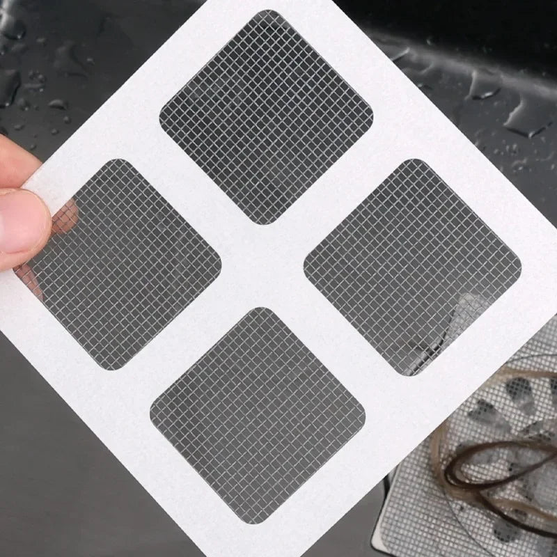 10/200Pcs Hair Catchers Anti Blocking Mesh Floor Drain Sewer  Sticker Disposable Mesh Sink Strainer Kitchen Bathroom Strainer