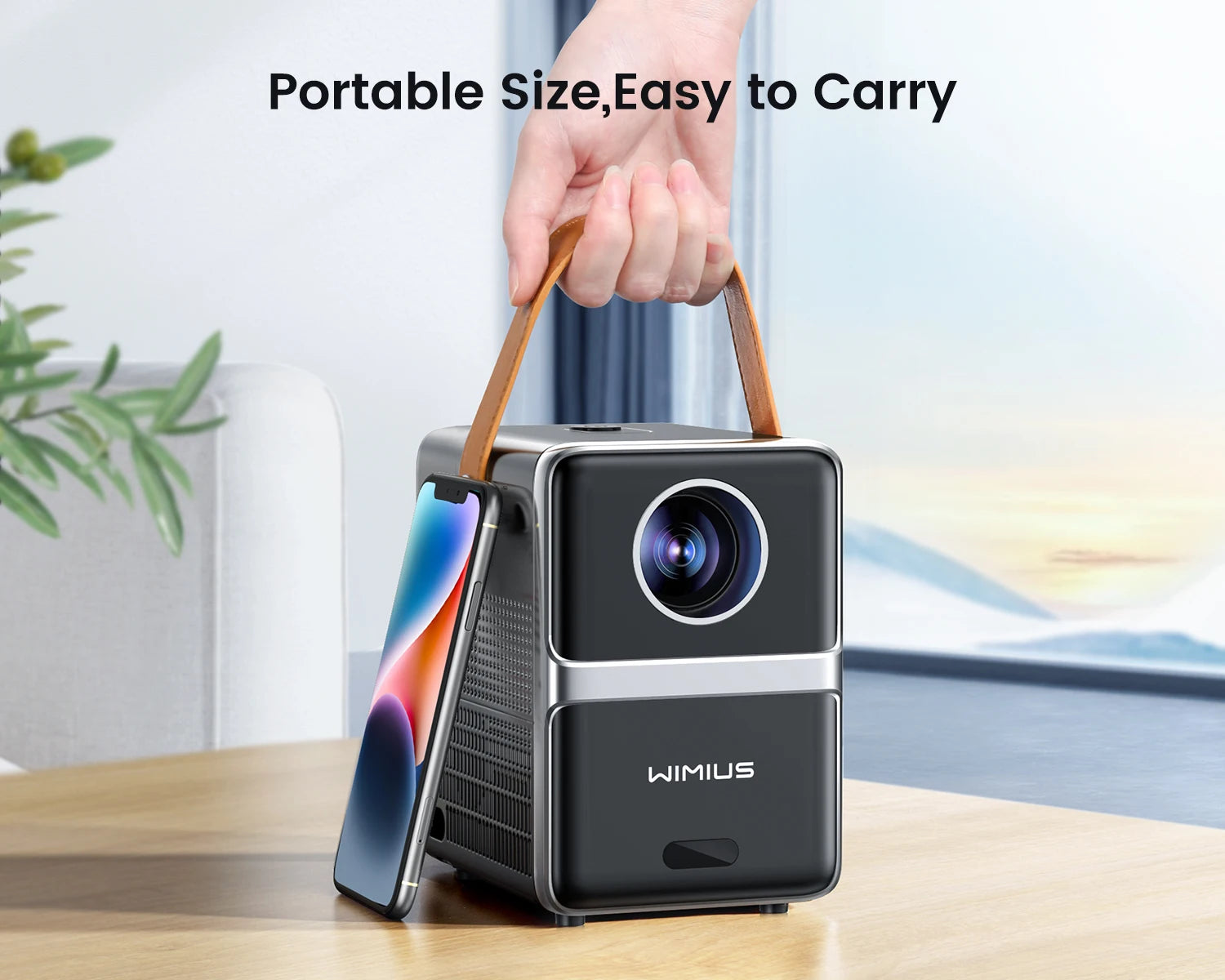 P61 Mini Projector 1GB RAM 8GB ROM Portable LCD Projector Dual Wifi BT5.2 Projector