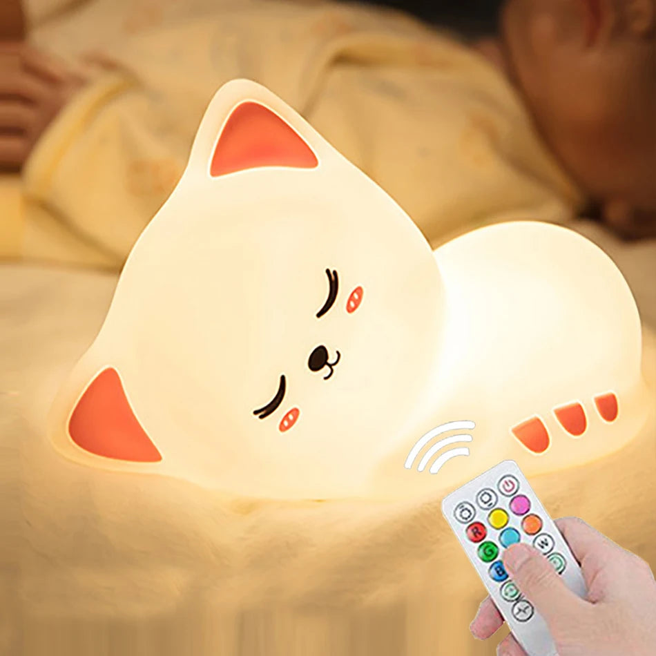 A peaceful night's sleep with our Soft Silicone LED Night Light