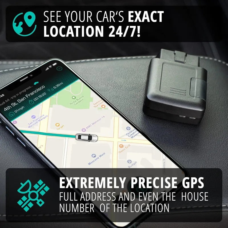 Anti Theft Car Device - Real Time 4G Car Tracker & Car Alarm. Comes with Device and  Phone App