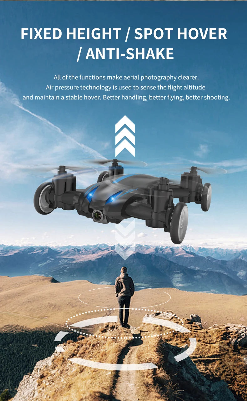 Mini Rc Car with Camera Land Air Dual Mode -Drone