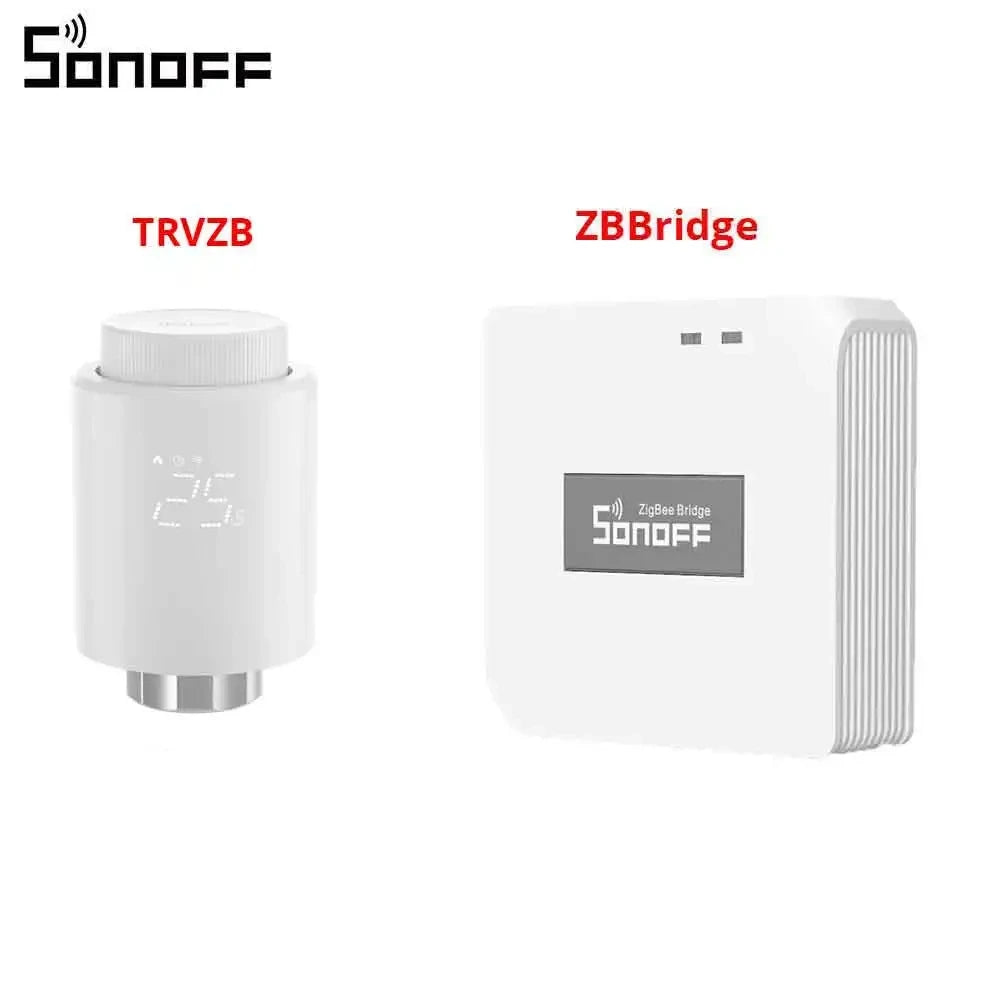 Zigbee TRVZB Thermostatic Radiator Valve Smart Home eWeLink App Remote Control Works with SONOFF ZB Bridge-P/ ZBDongle-P