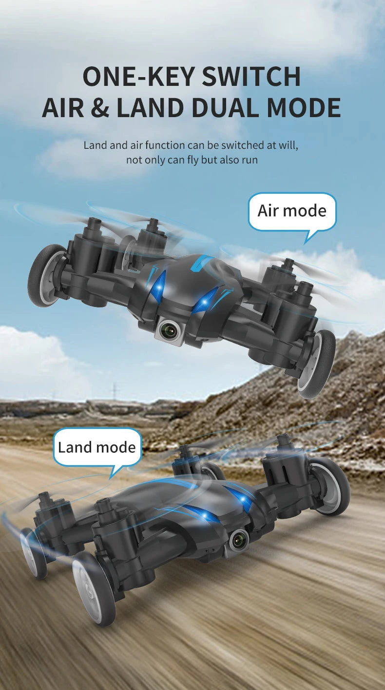 Mini Rc Car with Camera Land Air Dual Mode -Drone