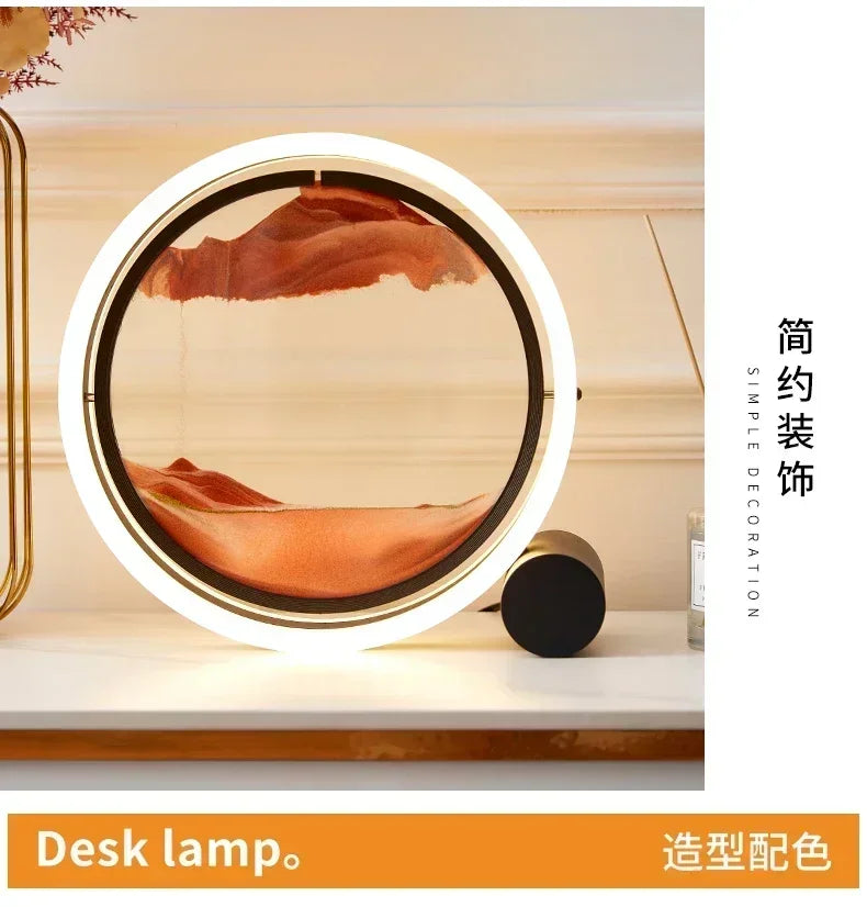 Decompression Quicksand Painting Hourglass Decoration - Lamp for Home decore