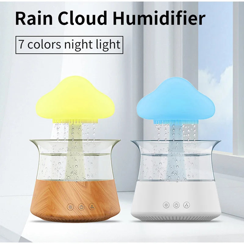 Air Humidifier Creative Aroma Diffuser Raindrop Cloud Shape Color Light Aroma Diffuser Home Sleep Gift Air Fresh Humidifier