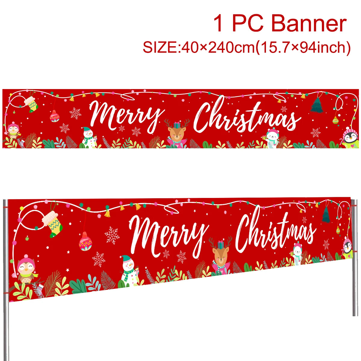 Christmas Outdoor Banner Backdrop Christmas Decoration For Home 2022 Xmas Ornaments Gifts Navidad Noel Natal Happy New Year 2023