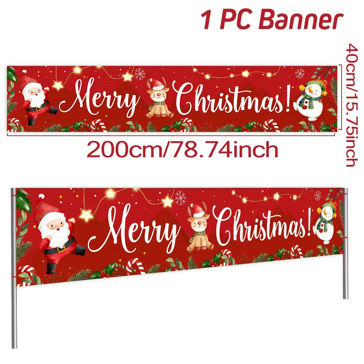 Christmas Outdoor Banner Backdrop Christmas Decoration For Home 2022 Xmas Ornaments Gifts Navidad Noel Natal Happy New Year 2023