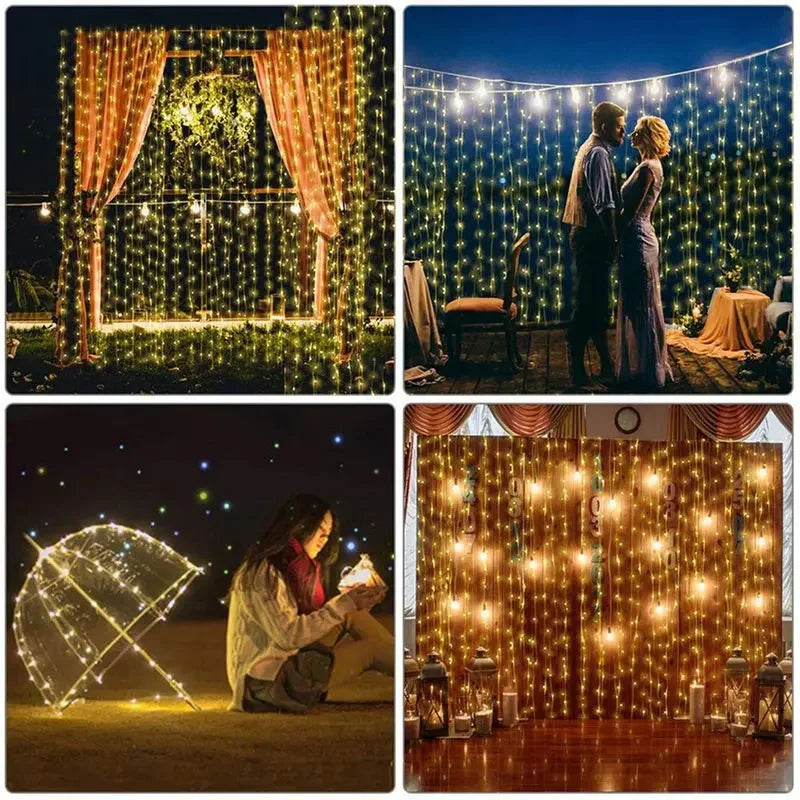 1/2/3M Christmas Lights Curtains- Christmas Gifts 2025 New Year Decorations