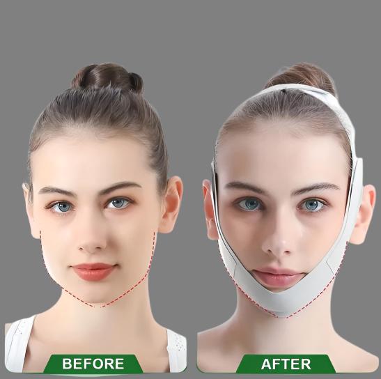 Face slimming bandage helps to achieve a V line face