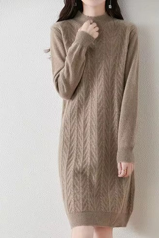 Pure Wool Knitted Dress Women