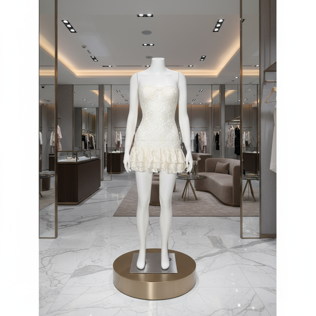 High quality Tube-top Lace High Waist Dress