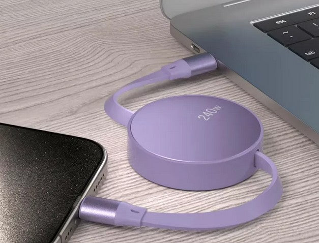 Retractable USB Type-C to Type-C Fast Charging Cable 240W