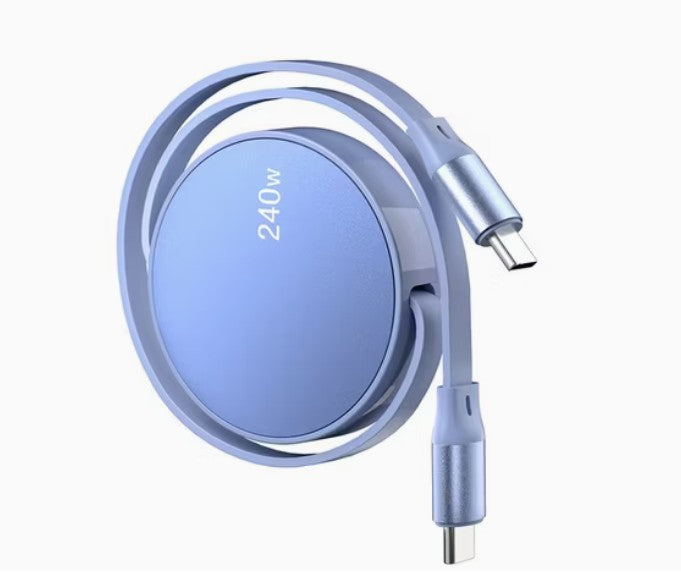 Retractable USB Type-C to Type-C Fast Charging Cable 240W