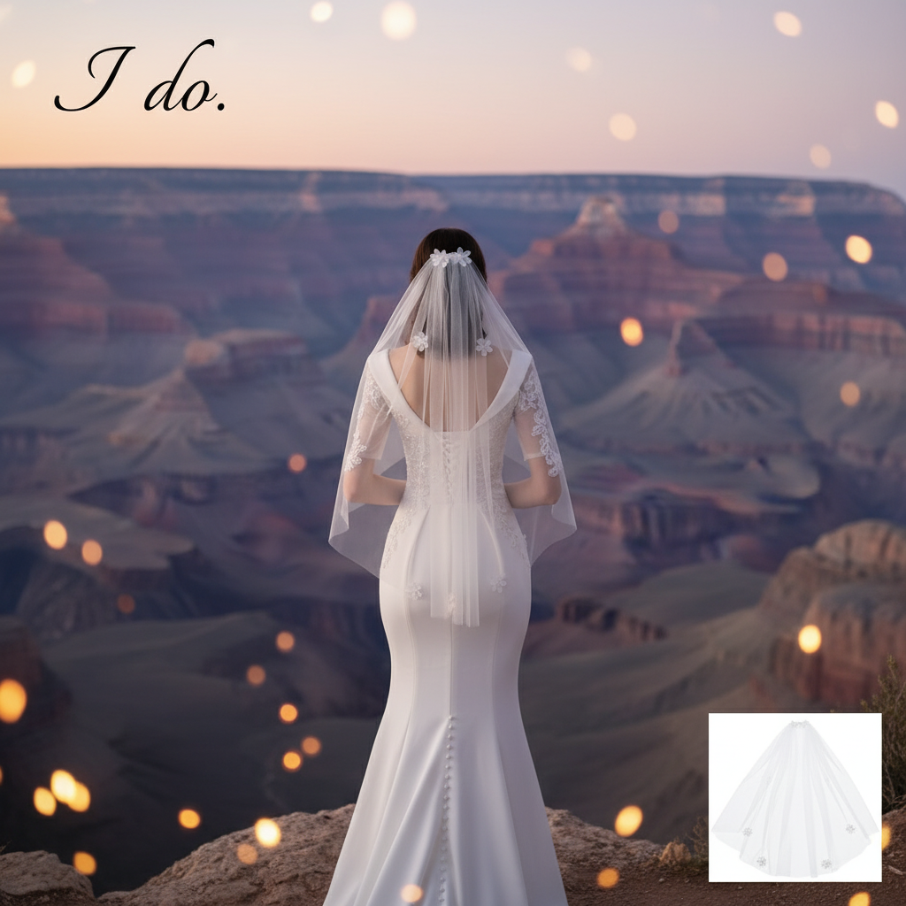 Luxury Ribbon Big Bow White Veil Hair Comb Wedding Bride