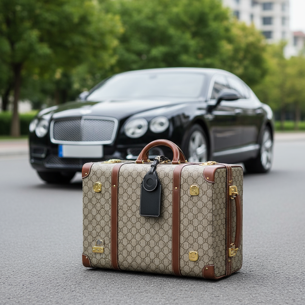 Luggage Tag Location Tracker with Protective Cover – Smart Bag Tracker for Travel Safety, Durable AirTag Holder for Suitcases & Backpacks