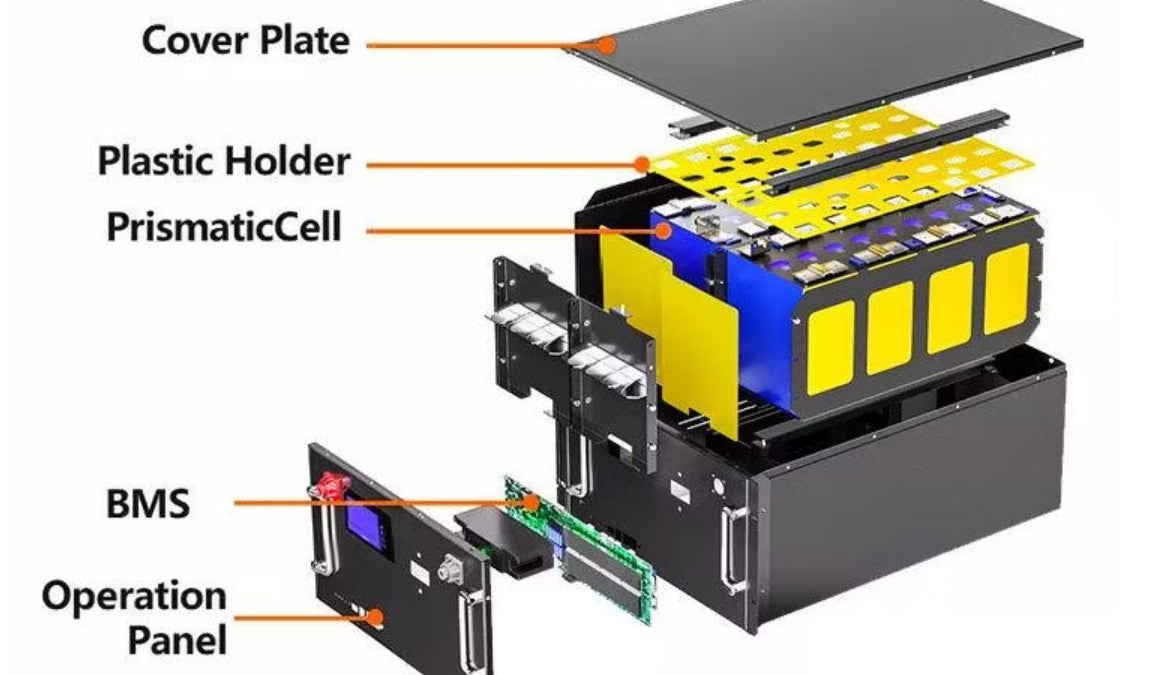 VoltiumX 48V 51.2V 100ah 16s1p Rack Mount LiFePO4 Solar Storage Battery Pack Ess for Home Battery 5kw