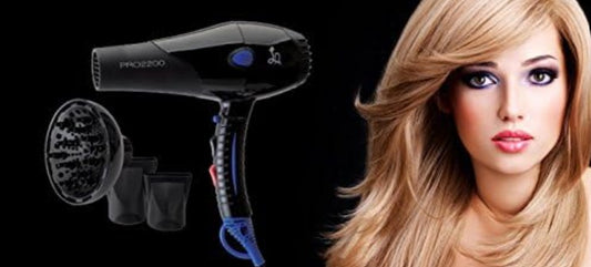 LA PRO2200 HAIR DRYER PROFESSIONAL WITH DIFFUSER, 2 NOZZLES, SLEEK PROFESSIONAL HAIR DRYER