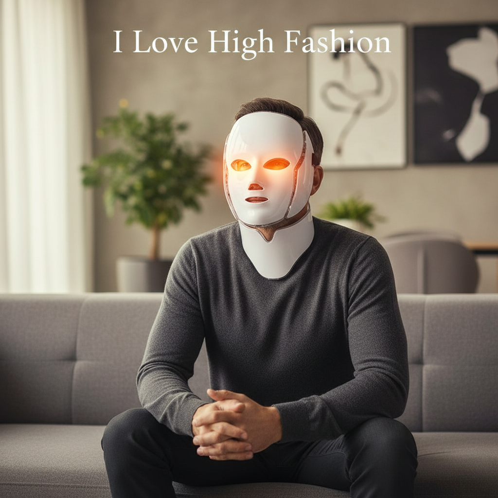 New Upgrades-LED Light Therapy Mask, 7 Colors Face Light Therapy SKin Care