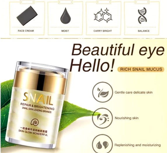 Snail Collagen Face Cream Whitening Moisture Anti Aging Facial Firming Cream