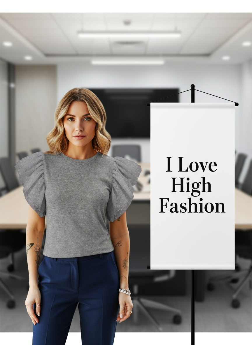 Ruffle Sleeve Pullover Top – Simple, Stylish & Soft