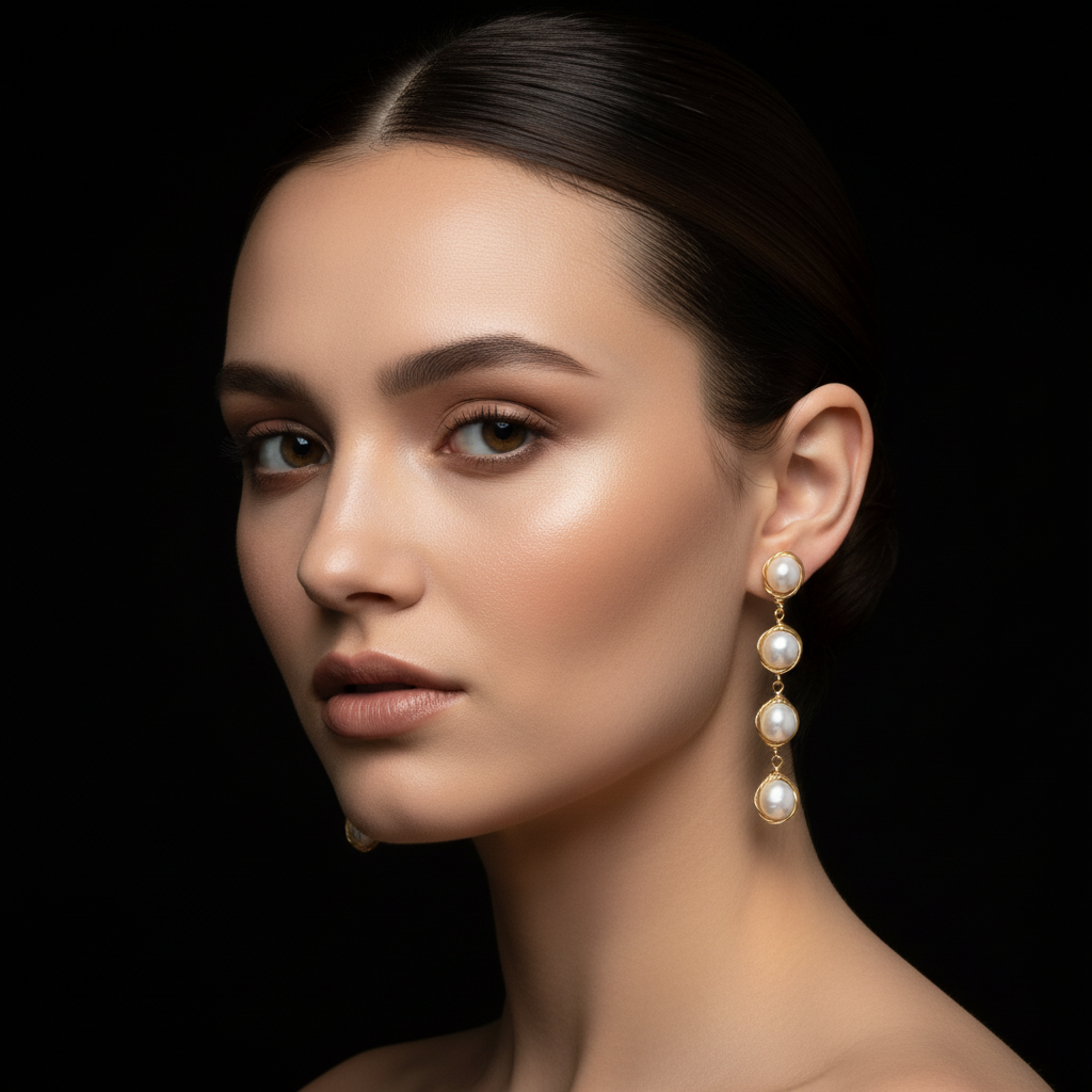 Natural Real Pearl Ins Long Female Tassel Simple Temperament Personalized Earrings