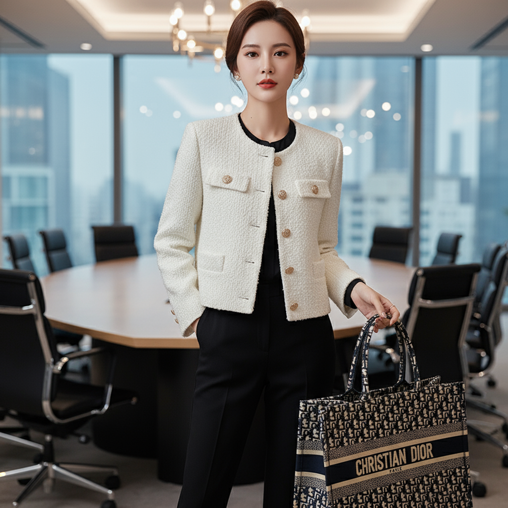 Korean Style Temperament Thickening Coarse Tweed Short Jacket - Trendy Fashion for Every Occasion
