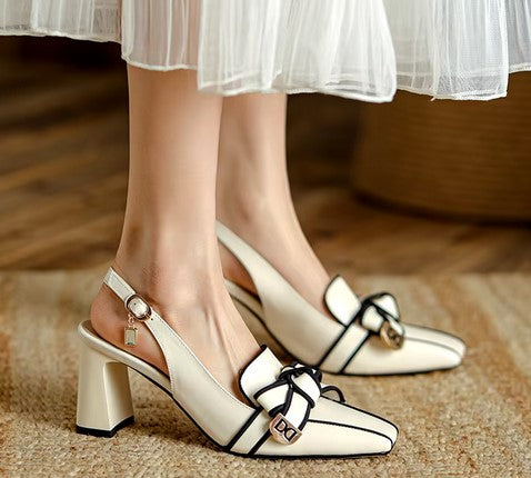 French Retro High-heeled Lady Sandals