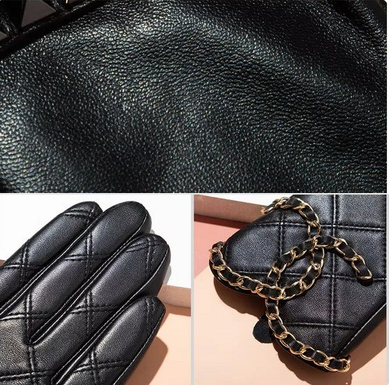 Lambskin & Mixed Fibers Black