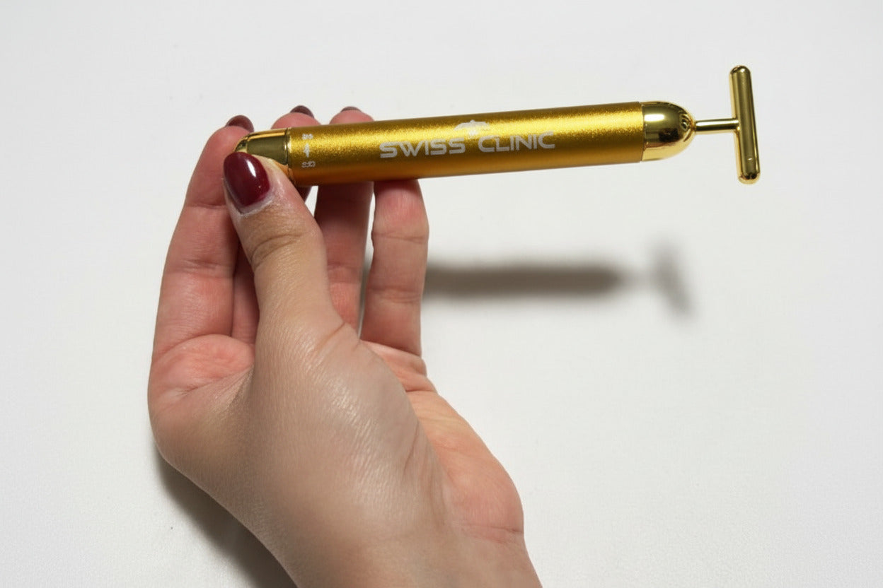 24 K gold Swiss Clinic Facial Skincare Infuser with vibrator