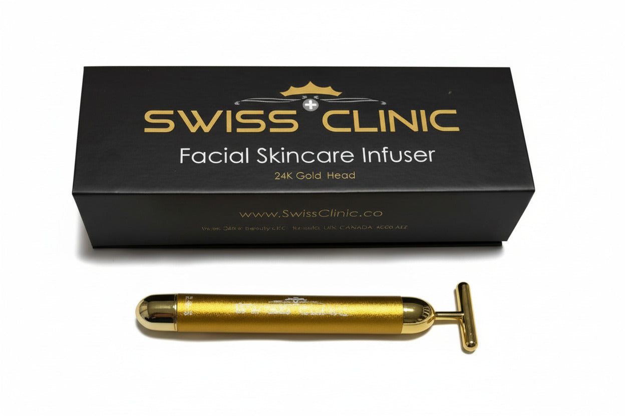 24 K gold Swiss Clinic Facial Skincare Infuser with vibrator