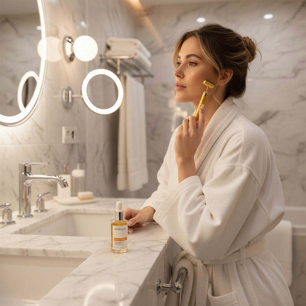 24 K gold Swiss Clinic Facial Skincare Infuser with vibrator