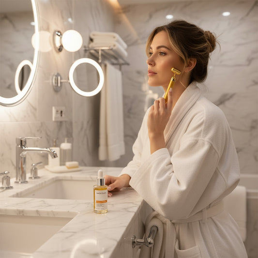 24 K gold Swiss Clinic Facial Skincare Infuser with vibrator