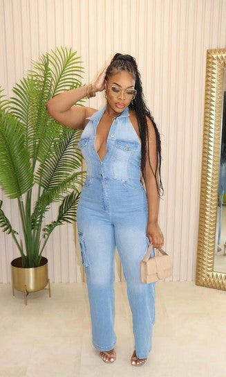 Denim Jean Jumpsuit for Women