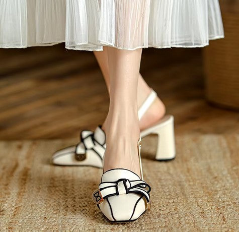 French Retro High-heeled Lady Sandals