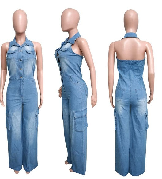 Denim Jean Jumpsuit for Women