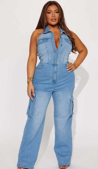 Denim Jean Jumpsuit for Women