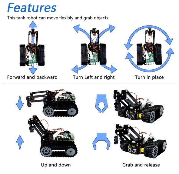 compatible Tank Robot  with Raspberry Pi model